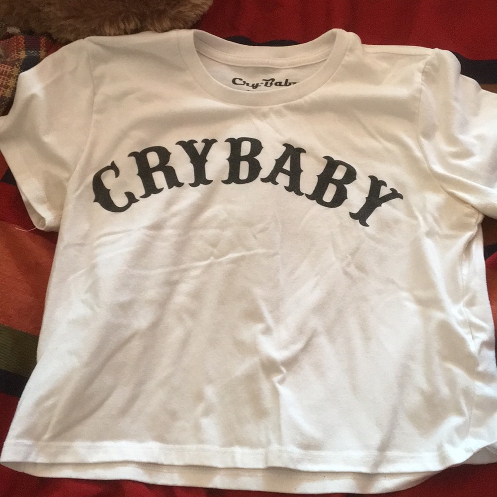 cropped “Crybaby” tee